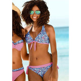 Swim Suit For Women Sexy Bikinis Push Up Swimwear Backless Bathing Suit Brazilian Split Swimsuit Flower Beach Wear Biquinis Set