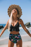 Swimwear Women Bikini Bathing Suit Flounced Ruffles Swimwear Push Up Bikini Women's High-waisted Bikini Beachwear Swimsuit Women