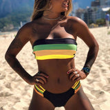 Women Swimsuit Bikini Set New Arrival Plus Size Women Bandage Bathing Suit Female Swimwear Bikini Sets Striped Swim Beach Wear