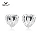 18k Pure Gold Earring White Rose Yellow Heart Fine Classic Jewelry Women Mother Girl Gift Trendy Hot Selling Party Discount New