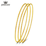 18k Pure Gold Bangles 2017 New Rose Yellow Women Bracelets Customize 750 Hot Sale Elegant Temperament Party Classic Round GOOD