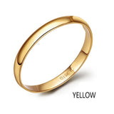 18k Pure Gold Ring For Lover Hot Smooth Elegant Propose Got Engaged Wedding Party Classic Unisex Women Men Girl New Customize