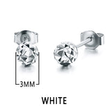 18k Gold Earrings Yellow Rose White New Fashion Trendy Women Ball Small Female Engaged Jewelry 2017 Hot Sale Party Classic Good