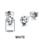 18k Gold Earrings Yellow Rose White New Fashion Trendy Women Ball Small Female Engaged Jewelry 2017 Hot Sale Party Classic Good