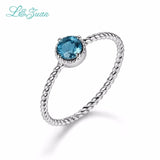 L&Zuan 14K Gold Natural Tourmaline Round Red Stone Wedding Rings for Women Simple Design Love Promise Ring Fine Jewelry 0013-2