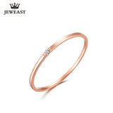 Natural diamond Ring 18k Pure Gold Classic Girl gift Women Hot Selling Party Trendy New 2017 Discount nice Good Rings Customize