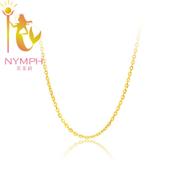 [ NYMPH] Genuine 18K White Yellow  Rose Gold Chain Cost Price Sale Pure Gold Necklace Best Gift For Women [G1001]