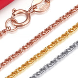18k Gold Women Necklace For Pendant Female Diamond-jewelry Rope Chain Party Trendy Hot Sale Elegant Fashion Girl Gift Good Nice