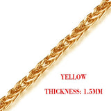 18k Gold Women Necklace For Pendant Female Diamond-jewelry Rope Chain Party Trendy Hot Sale Elegant Fashion Girl Gift Good Nice