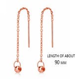18k Pure Gold Drop Earring Trendy Exquisite Beautiful Elegant Classic Girl Miss Gift Wear 2017 New Women Party Good Fine Buauty