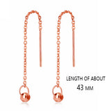18k Pure Gold Drop Earring Trendy Exquisite Beautiful Elegant Classic Girl Miss Gift Wear 2017 New Women Party Good Fine Buauty