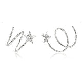 18k Pure Gold Stud Earring Exquisite Elegant Women Jewelry Rose Yellow White Star Miss Girl Gift For Birthday Hot Sale Good New