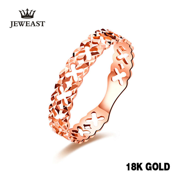 18k Rose Gold Cut Ring For Women Hollow Design Party Jewelry Engagement Rings Exquisite Elegant Female Customizable Trendy Good