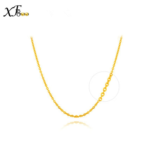 XF800 100% 18k Gold Necklace Real Au750 Yellow Gold 40cm/45cm Chain Wedding Party Gift Romantic For women Girl D20601