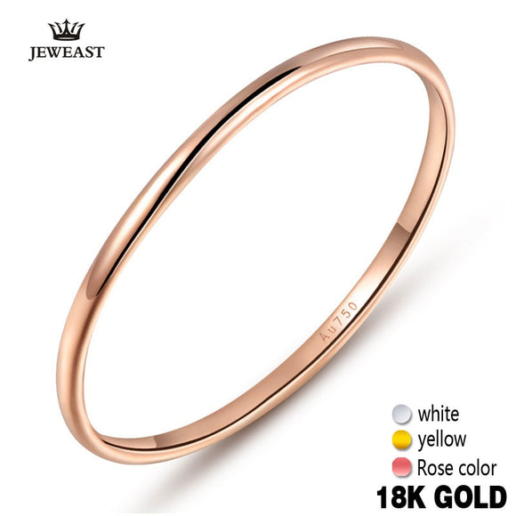 18k Gold Women Rings Beautiful Exquisite Smooth Classic Real 750 Solid Rose Yellow Girl Gift Party Discount Good Nice new hot