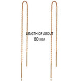 18k Pure Gold Line Earrings Tasteful Fashion Simple Classic Individuality Jewelry Women Girl Miss Gift New Hot Sale Good Nice