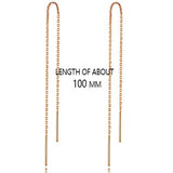 18k Pure Gold Line Earrings Tasteful Fashion Simple Classic Individuality Jewelry Women Girl Miss Gift New Hot Sale Good Nice
