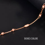 18k Gold Bracelet Luck Beads Women Girl Party Gift Lover 2017 New Genuine 750 Bangle Classic Discount Hot Sale Good Nice Fine