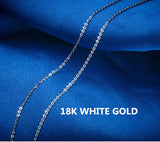 [ NYMPH] Genuine 18K White Yellow Gold Chain 18 inches au750 Cost Price Necklace Pendant Wendding Party Gift For Women[G1002]