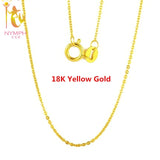 [ NYMPH] Genuine 18K White Yellow Gold Chain 18 inches au750 Cost Price Necklace Pendant Wendding Party Gift For Women[G1002]