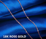 [ NYMPH] Genuine 18K White Yellow Gold Chain 18 inches au750 Cost Price Necklace Pendant Wendding Party Gift For Women[G1002]