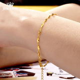 Girl 18K Pure Gold Bracelet Solid Au750 Carambola Bangle White Rose Yellow Party Trendy Women Gift Good Nice Hot Sale Discount