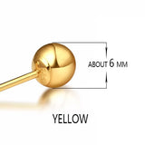 XXX 18k Pure Gold Women Men Stud Earrings Yellow White Rose Female Male Genuine Jewelry Classic Simple Ball Unisex Hot Sale
