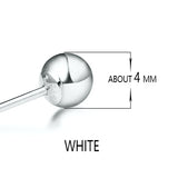 XXX 18k Pure Gold Women Men Stud Earrings Yellow White Rose Female Male Genuine Jewelry Classic Simple Ball Unisex Hot Sale