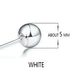 XXX 18k Pure Gold Women Men Stud Earrings Yellow White Rose Female Male Genuine Jewelry Classic Simple Ball Unisex Hot Sale