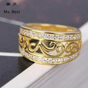 Fine 18k Yellow Gold Women Rings Diamond Engagement Anniversary gift Famous Brand Designer Jewellery Factory wholesaler