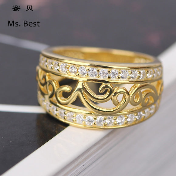 Fine 18k Yellow Gold Women Rings Diamond Engagement Anniversary gift Famous Brand Designer Jewellery Factory wholesaler