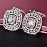 Eardrop Earrings For Women S925 Sterling Silver Topaz Temperament Elegant White & Pink Diamant Wedding Brincos Fine Jewelry