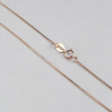ANI 18K Yellow Gold (AU750) Chain Necklace for Women Engagement Fine Jewelry Snake Chain for Pendant 16 inches or 18 inches