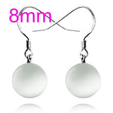 OMHXZJ Wholesale Fashion jewelry Girl woman man Men Red agate Drops water Opal cat's eye 925 sterling silver Stud earrings YS08