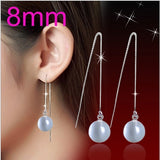 OMHXZJ Wholesale Fashion jewelry Girl woman man Men Red agate Drops water Opal cat's eye 925 sterling silver Stud earrings YS08