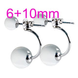 OMHXZJ Wholesale Fashion jewelry Girl woman man Men Red agate Drops water Opal cat's eye 925 sterling silver Stud earrings YS08