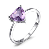 JewelryPalace Trillion 1.5ct Natural Sky Blue Topaz Birthstone Combination Ring Pure 925 Sterling Silver Senior Ladies Jewelry