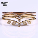 Vintage Solid 10k Yellow Gold Rose Gold Certified Natural Diamonds Ring Women Engagement Wedding Band Thin Elegant Ring