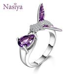 Multicolor Gemstone Flower Shape Wedding Ring New Design 2018 Silver 925 Jewelry Rings For Women Top Qualtiy Wholesale Jewelry