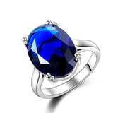 Elegant Natural Amethyst Silver Ring Oval 13MMX18MM Dark Purple Multicolor 925 Jewelry Rings For Women Fashion Anniversary Gift