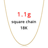 DAIMI Genuine 18K Yellow Gold Chain 18 Inches AU750 Cost Price Necklace Pendant Wendding Party Gift For Women