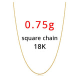 DAIMI Genuine 18K Yellow Gold Chain 18 Inches AU750 Cost Price Necklace Pendant Wendding Party Gift For Women