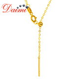DAIMI 1.2g Pure Gold Adjustable Chain 18K Gold Universal Chain