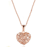SILVER AGELESS 18K Rose Gold/White Gold/Yellow Gold Heart Shape Pendant Necklaces Gold Necklace Wind 18K Necklaces Women