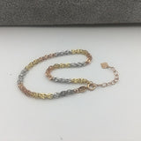 Trendy 18k yello gold or rose gold link bracelet for office career Women Mum girls wedding party birthday gift