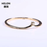 Solid 14k Yellow Gold Rose Gold Natural Diamonds Engagement Wedding Ring Anniversary Ring Party Band Blue Sapphires Vintage #6.5