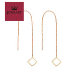18K Pure Gold Earring Real AU 750 Solid Gold Earrings Nice Simple Geometric Upscale Classic Party Fine Jewelry Hot Sell New 2018