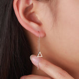 18K Pure Gold Earring Real AU 750 Solid Gold Earrings Nice Simple Geometric Upscale Classic Party Fine Jewelry Hot Sell New 2018