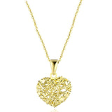 SA SILVERAGE 18K Rose Gold/White Gold/Yellow Gold Heart Shape Pendant Necklaces Gold Necklace Wind 18K Necklaces Women