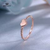 18K Gold Pure Gold Ring Real 18K Solid Gold Rings Fine Heart Beautiful Upscale Trendy Classic Party Jewelry Hot Sell New 2018